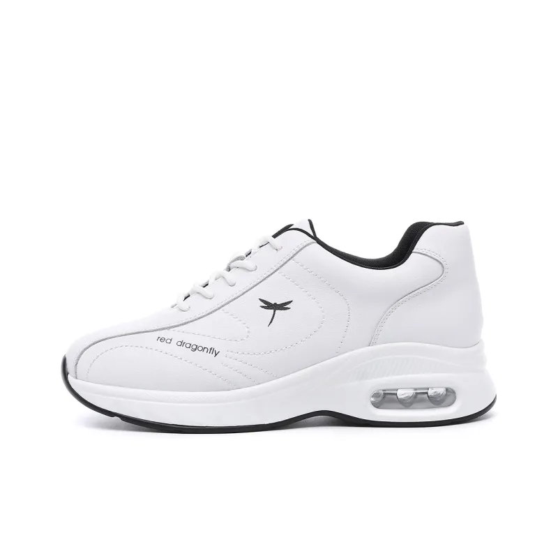 RED DRAGONFLY White Sneakers Low Top Athletic Shoes Women's White Fleece Lined Thermal-1