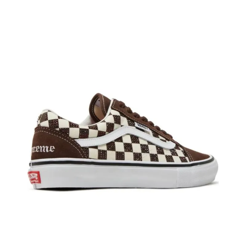 Vans Old Skool X Supreme X Swarovski 'Brown'-2