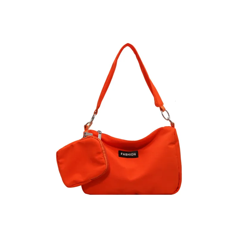 TAKI Nylon Underarm Crossbody Handbag, Shoulder Bag Medium Size Unisex Multicolor-8