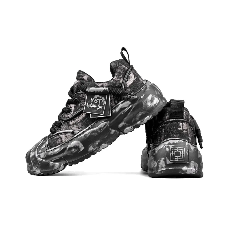 LOHAN·SIR Cushioning Height Increasing Wear-Resistant Lightweight Slip-Resistant Low-Top Casual Shoes Men's-2