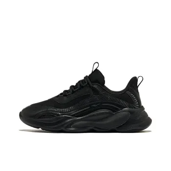 Erke Weiyang Cushioning Wear Resistant Low Top Casual Shoes Men's Black Gray Color