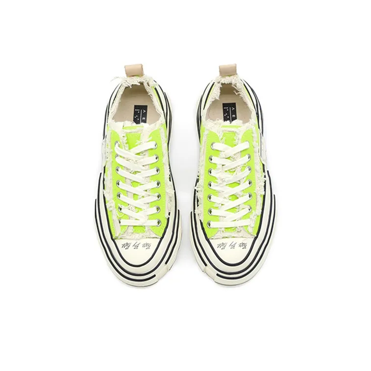 VESSEL Big Green G.O.P. Lows Non slip Lightweight Low Top Skateboard Shoes Unisex Neon Green-4