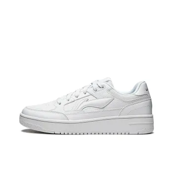 LiNing Tianji Anti Slip And Wear Resistant Height Increasing Low Top Skateboard Shoes Men's White