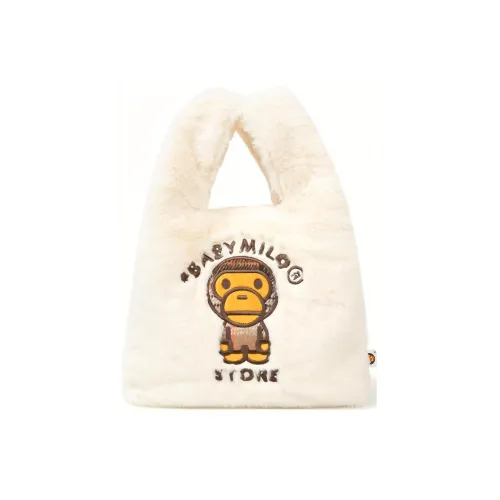 A BATHING APE Fur Tote Bag Shopping Bag Handbag Regular Women's White