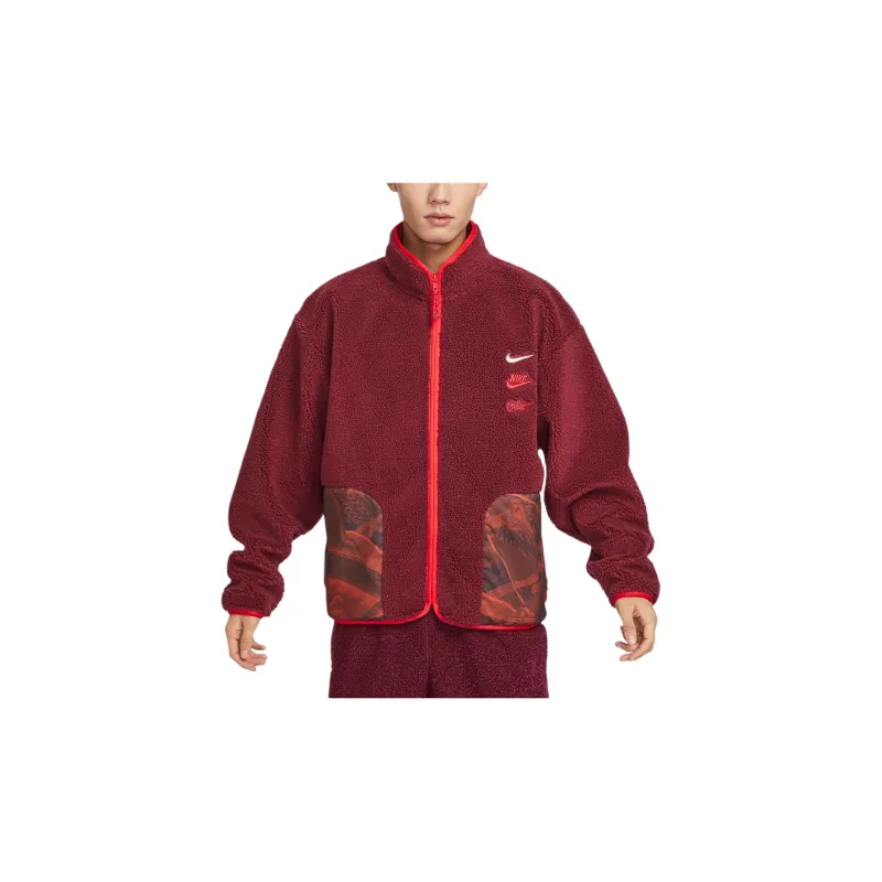 Nike FW23 Velvet-feel Coat Men's Red Team-0
