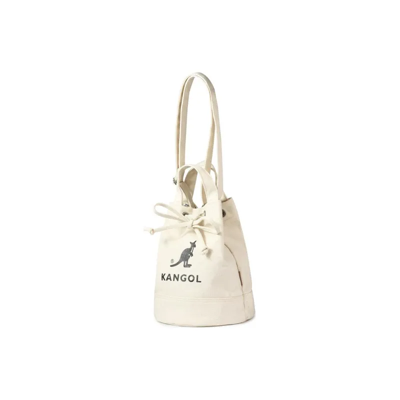 KANGOL Cotton Bucket Bag, Shoulder Bag, Crossbody Bag, Handbag Regular Unisex Ecru-2