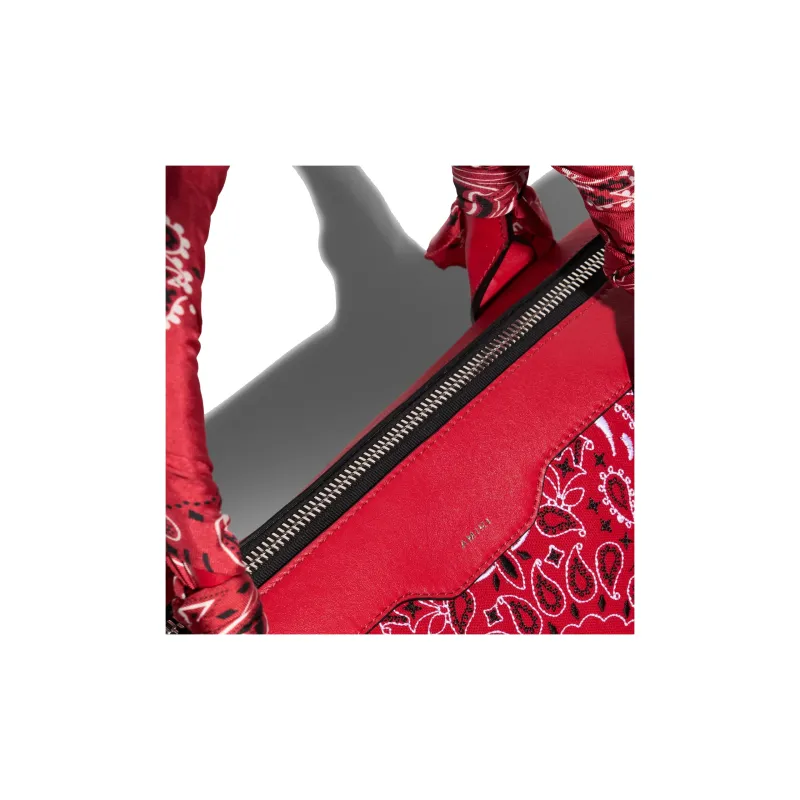 AMIRI Leather Tote Bag Shopping Bag Handbag Unisex Red-2