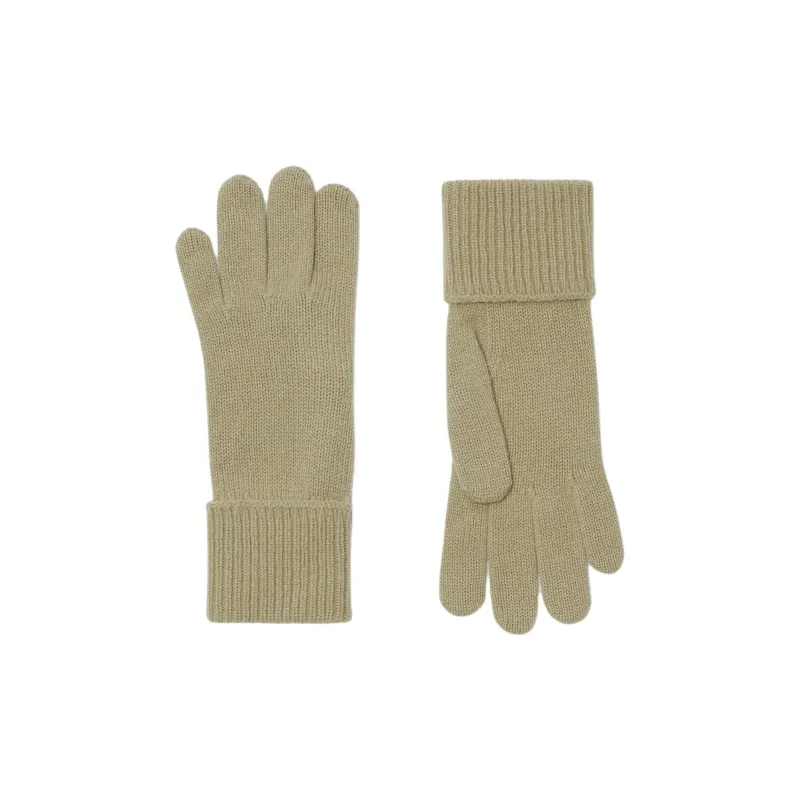 Burberry Cashmere Knit Gloves Unisex Green-1
