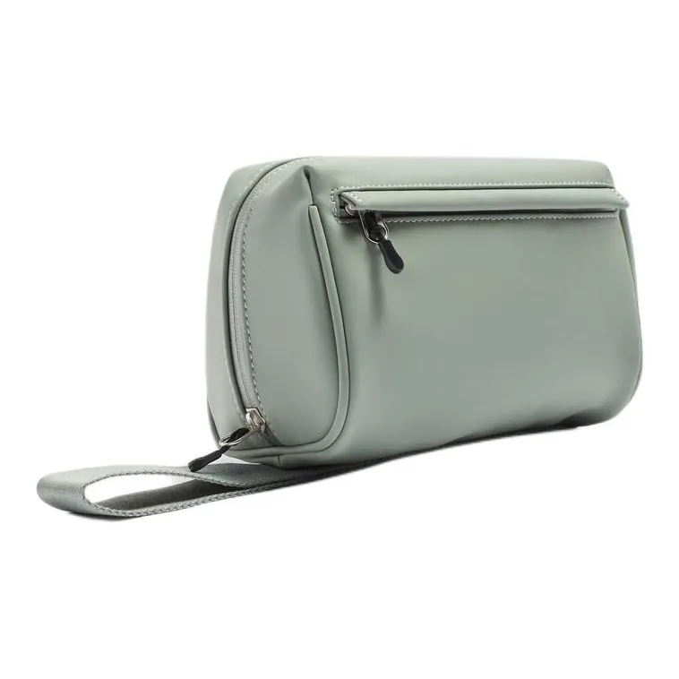 ZARA Polyurethane Toiletry Bags Clutches Men's Green-1