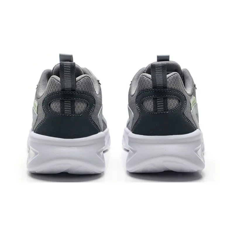 XTEP Breathable Lightweight Low Top Running Shoes Men's Smoke Gray/Smoke Gray/Coal Black-4