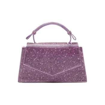 ZARA Polyester Handbag Crossbody Bag Mini Women's Dark Purple