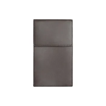 ZARA Cow Leather Wallet Card Holder Cell Phone Pouch Men's Brown