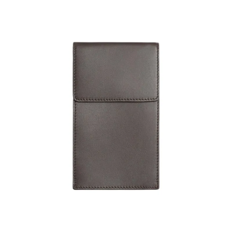 ZARA Cow Leather Wallet Card Holder Cell Phone Pouch Men's Brown-0