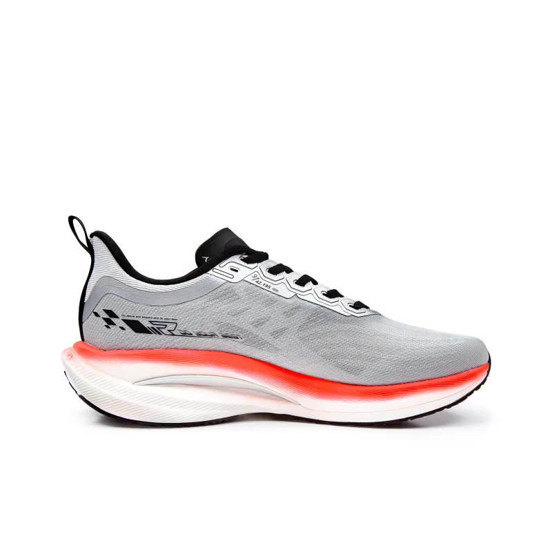 PEAK Running Shoes Men Low Top Ice Gray/Dazzling Orange-1