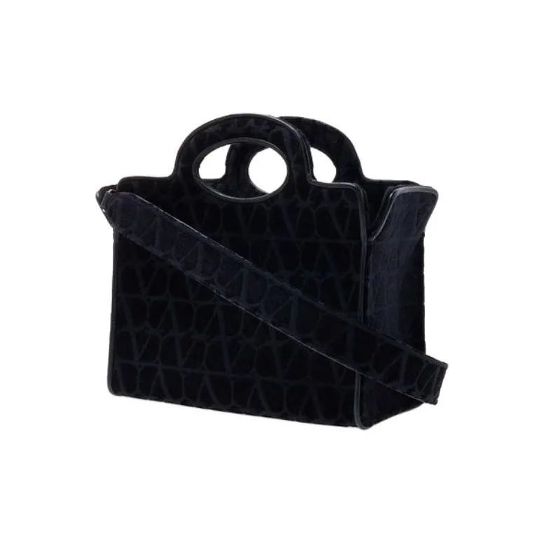 Valentino Fabric Tote Bag, Shopping Bag, Shoulder Bag, Crossbody Bag, Handbag Women's Black-1