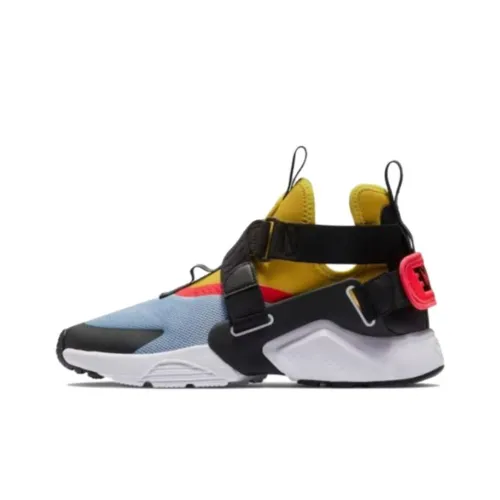 Nike Air Huarache City Aluminum Bright Citron Bright Crimson Women's