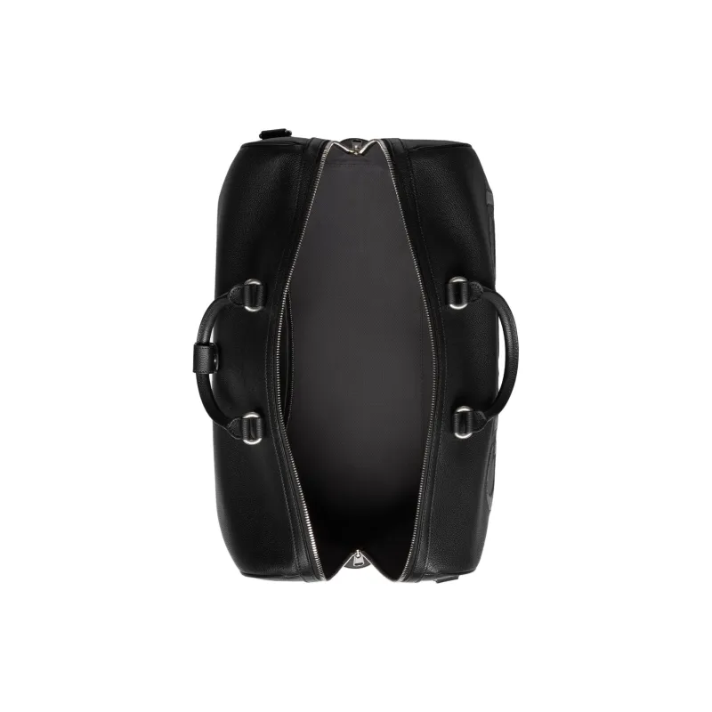 GUCCI One Shoulder Crossbody Portable Travel Bag Leather With GG Supreme Canvas Medium Size Men's Black-6
