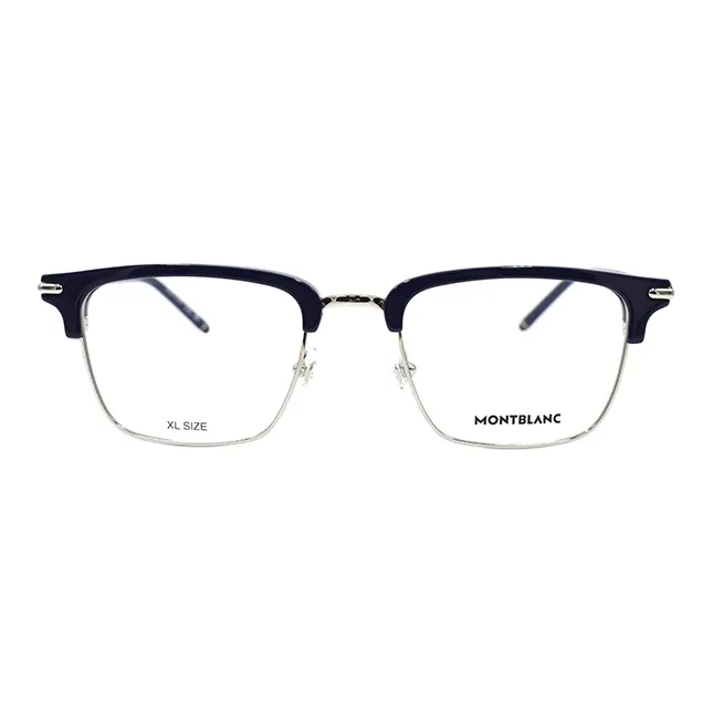 MONTBLANC Plate And Metal Browline Eyeglass Frames Men's-1