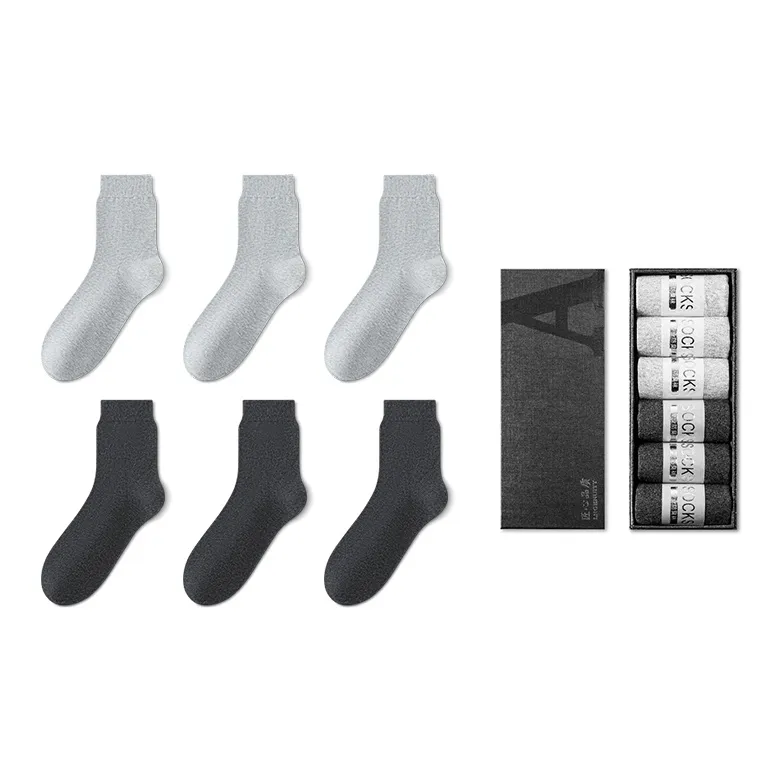 LUOLIAN Mid Calf Socks Men's 6 Pack-0