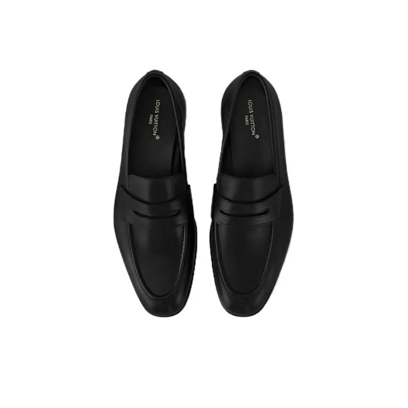 LOUIS VUITTON Glove Loafers Men's Black-2