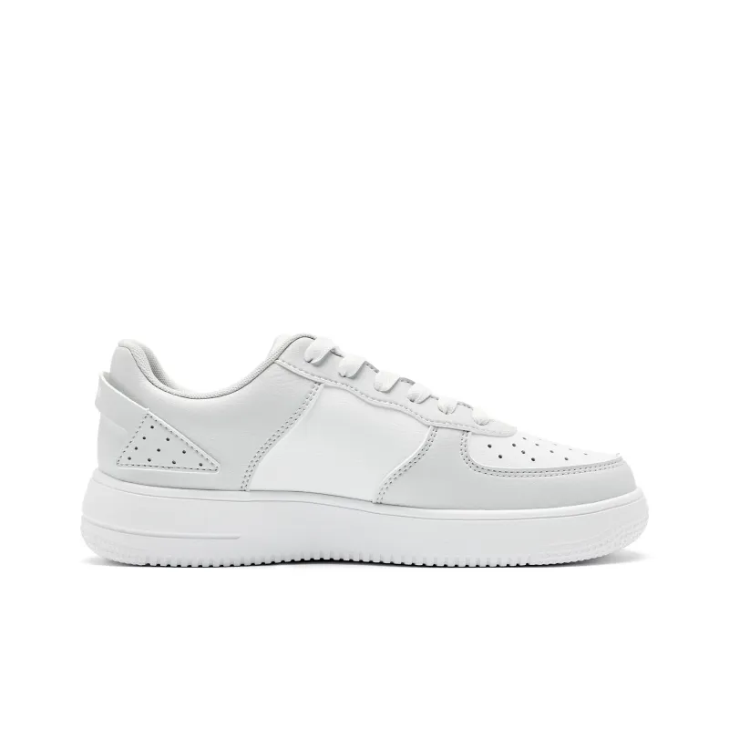 QIAODAN Skateboard Shoes Men Low Top Jordan White Gray Silver-1