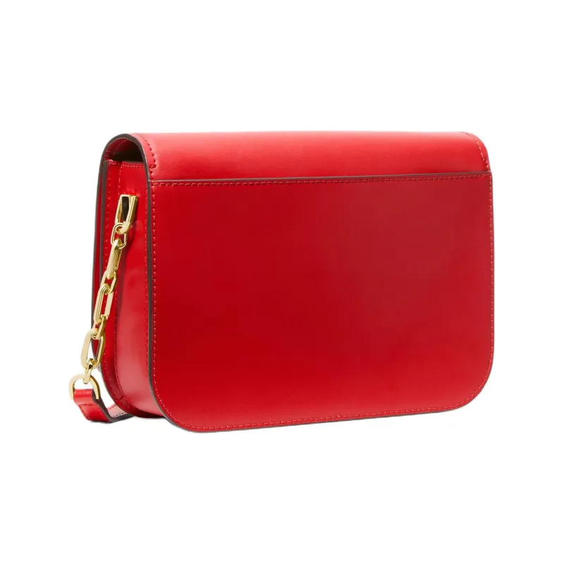 MICHAEL KORS Delancey Artificial Leather Messenger Bag, Shoulder Bag, Crossbody Bag Medium Size Women's Red-1