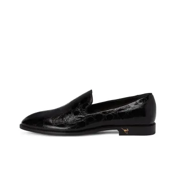 giuseppe zanotti Gatien Crocodile effect Leather Loafers