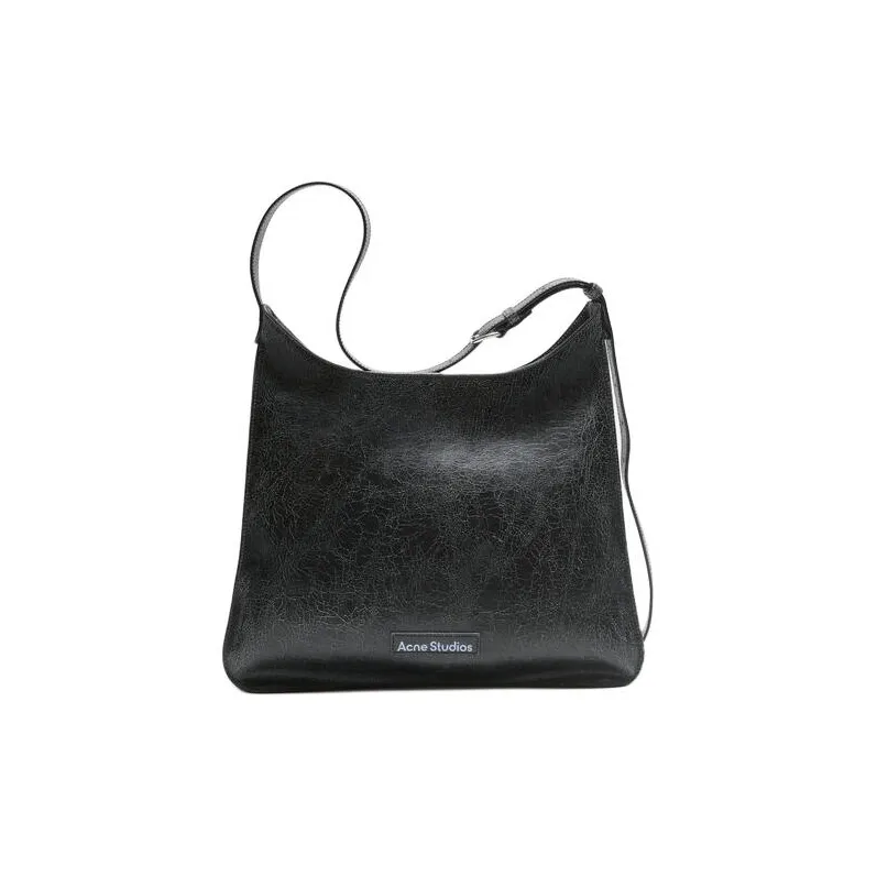 Acne Studios Platt Series Turtle Shell Leather Handbag Shoulder Bag Women's Black-0