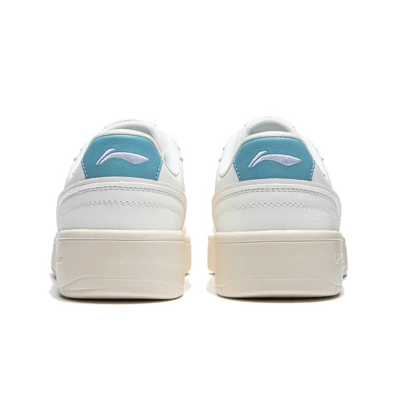 LiNing Su Su Anti Slip Wear Resistant Low Top Skateboard Shoes Women's White-5