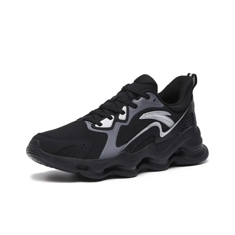 Anta Anti-Slip Wear-Resistant Low-Top Running Shoes Men's Black Gray-1