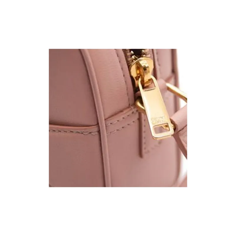 CELINE Leather Camera Bags Crossbody Bag Shoulder Bag Women's Pink-12