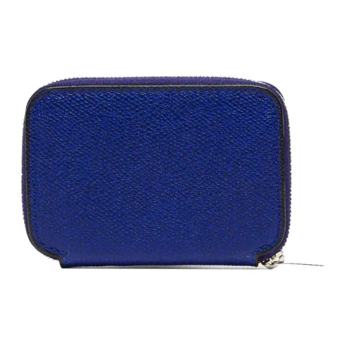 Valextra Millepunte Calfskin Card Holder Card Holder Women's Royal Blue