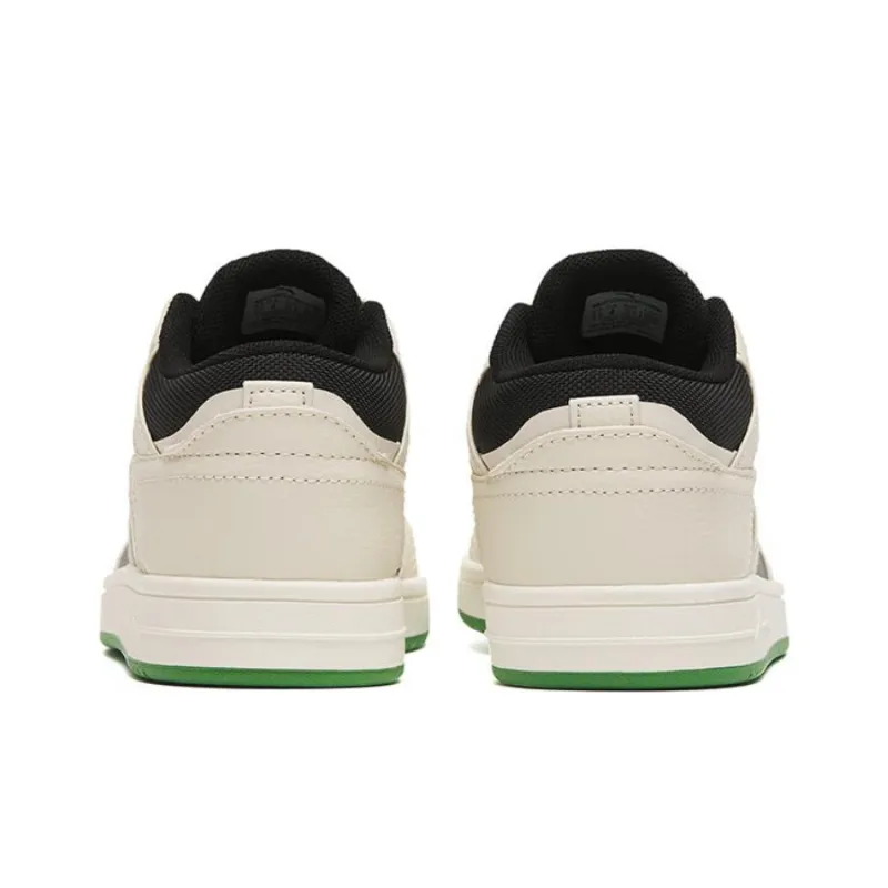 Anta Classic Collection Anti Slip Wear Resistant Low Top Skateboard Shoes Women's White Green-3