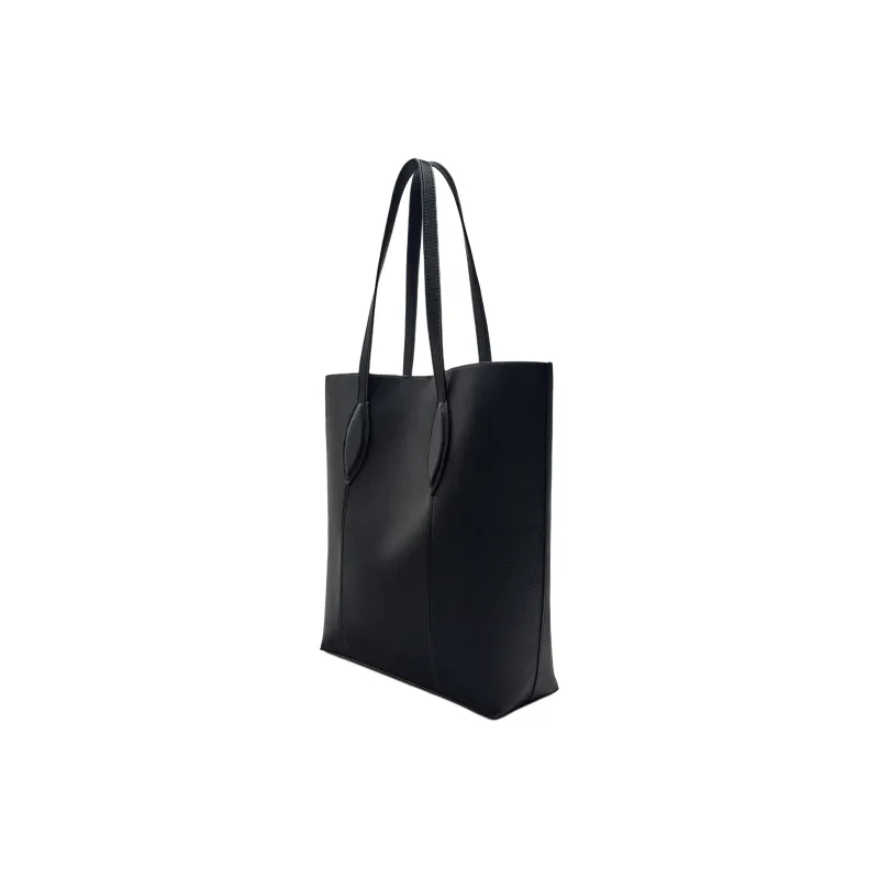 ZARA Polyurethane Tote Bag Shopping Bag Handbag Shoulder Bag Women's Black-1