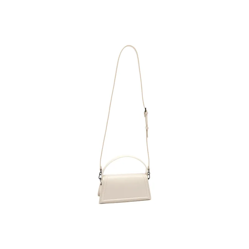 ZARA Polyurethane Handbag Shoulder Bag Crossbody Bag Mini Women's White-3