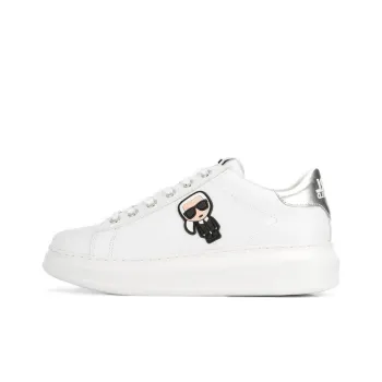 KARL LAGERFELD Low Top Skateboard Shoes Women's White Silver