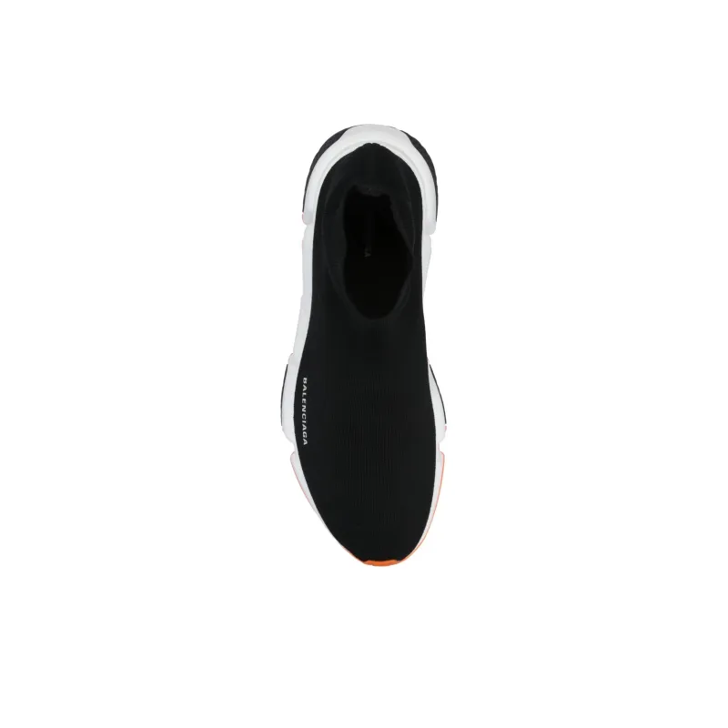 Balenciaga Speed Trainer Black White Orange-4