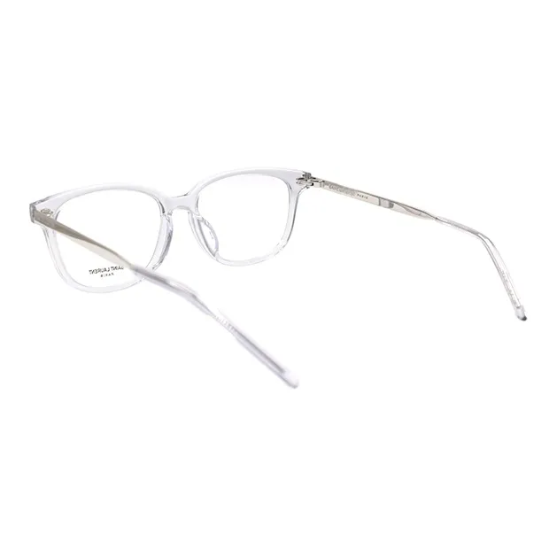 SAINT LAURENT Plate Frame Oval Eyeglass Frames Unisex Transparent-2