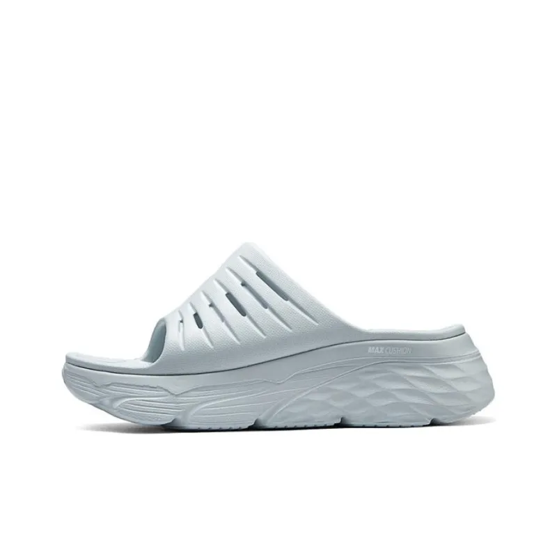 Skechers Max Cushioning Foam Sole Slip Resistant Slide Slippers Women's Light Gray-0