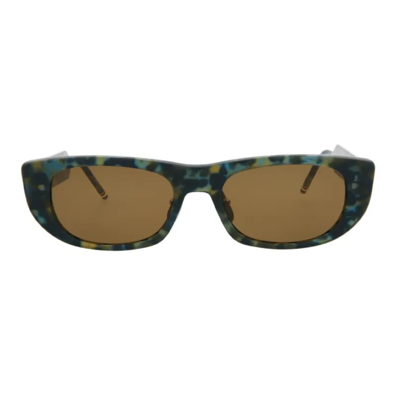 THOM BROWNE Tortoiseshell effect Rectangular frame Sunglasses-1