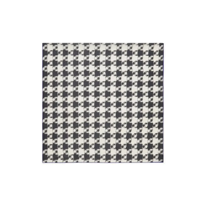 Burberry Mulberry Silk Scarves Unisex Black-0