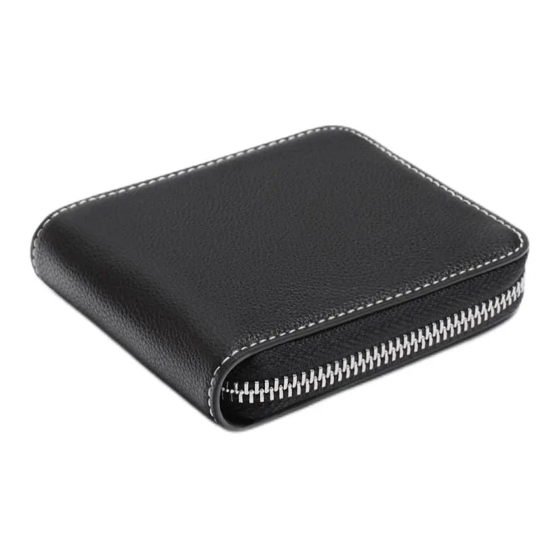 ZARA Polyurethane Wallets Coin Purses Men's Black-1