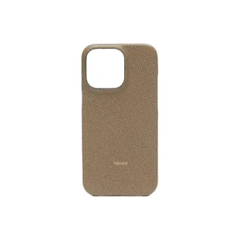 Valextra Millepunte Calfskin IPhone 13 Pro Case Bag Accessory Women's Oyster Brown