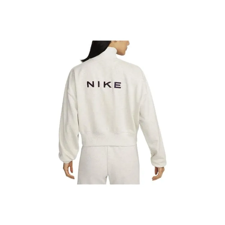 Nike Sportswear Women's Oversized 1/2-Zip Crop Fleece Sweatshirt-1