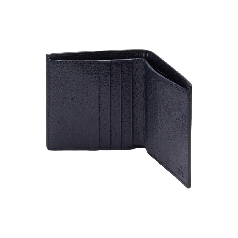 GUCCI Ophidia Canvas With Leather Wallet Men's Blue & Dark Blue-3
