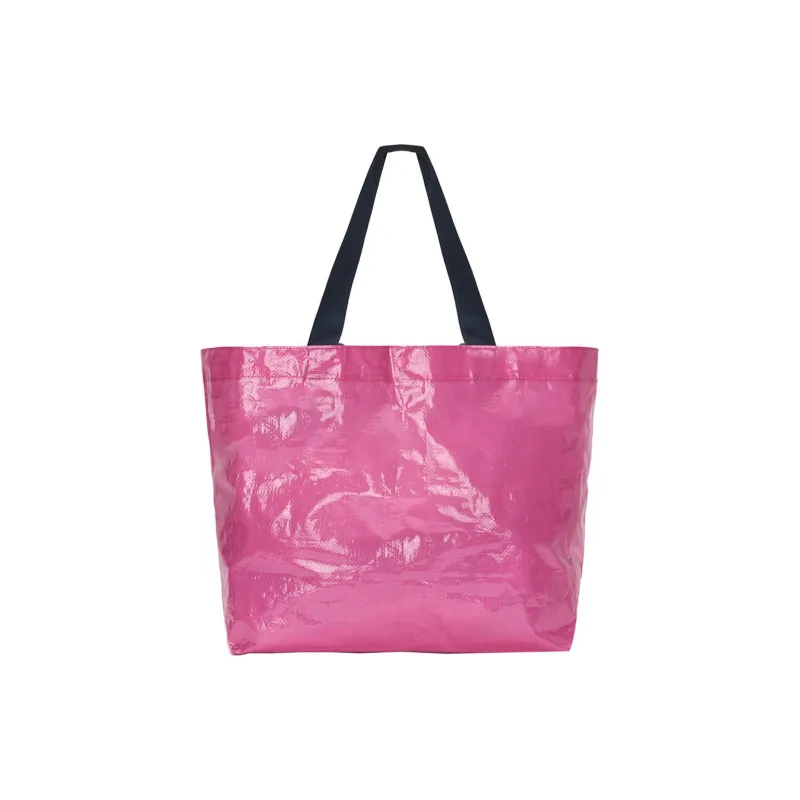 MATIN KIM Waterproof Oilcloth Tote Bag Shopping Bag Handbag Unisex Pink-1