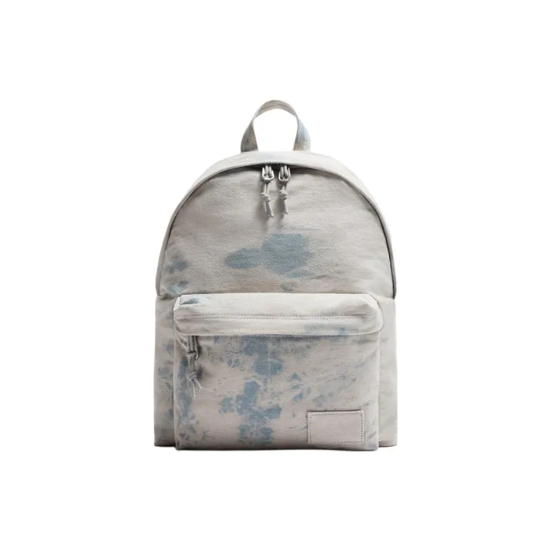 ZARA Cotton And Polyester Blend Backpack Medium Size Men's Blue-0