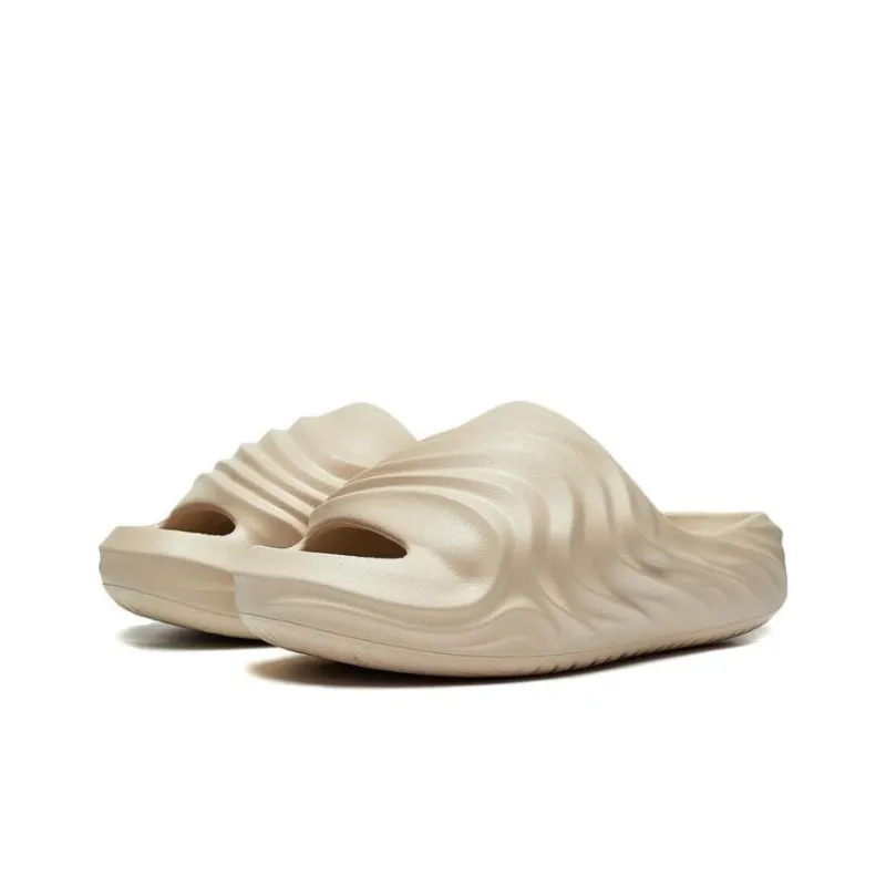 LiNing Puff Slay Slide Slippers Women's Light Creamy Brown-2