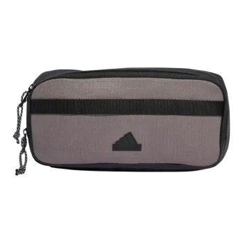Adidas Recycled Material Fanny Pack Unisex Charcoal Gray Black And White
