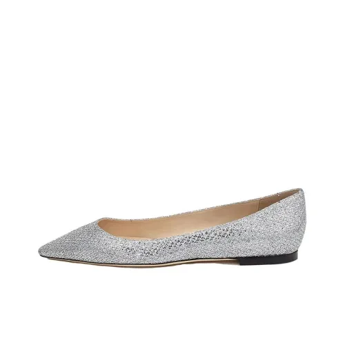 Jimmy Choo ROMY Flat Women's Casual shoes deportivos Women's Silver